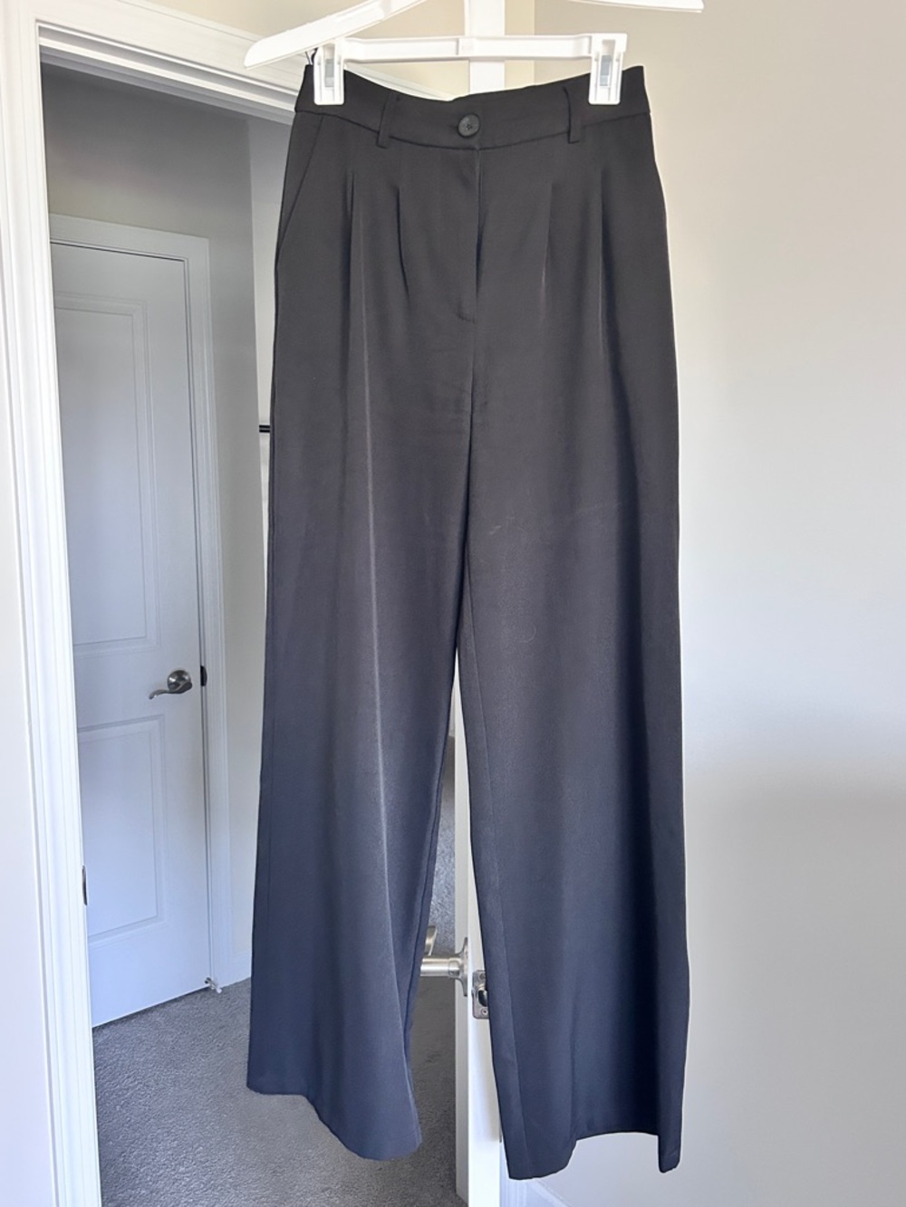 Princess Polly Wide Leg Black Trousers